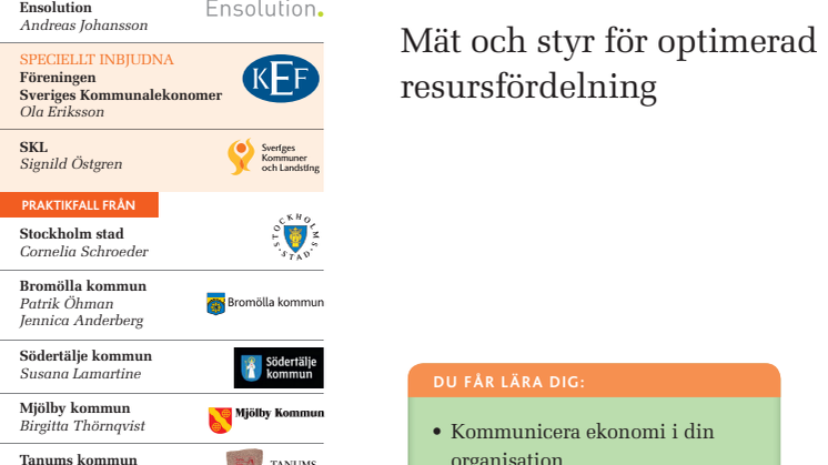 Konferens i Stockholm, Nyckeltal för ekonomer i socialförvaltningen, 12-13 mars 2012