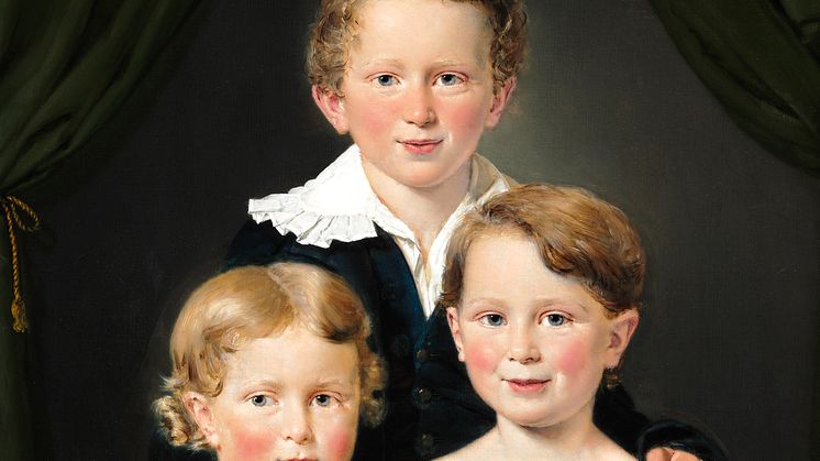 C.A. Jensen: Hans and Bolette Puggaard's three children. 1827. Signed. Oil on canvas. 82 x 64 cm. Estimate: DKK 400,000-600,000 / € 53,500-80,000.