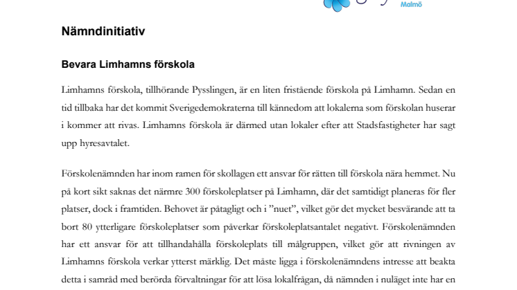 Nämndinitiativ (SD) FSKN Limhamns förskola.pdf