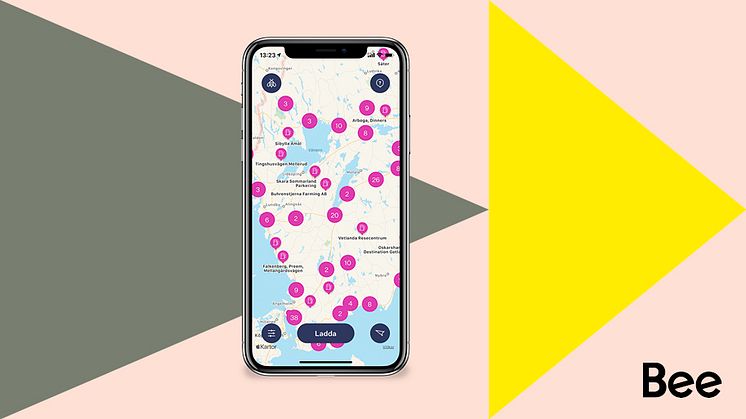 Nu lanserar Bee sin nya app som gör livet enklare för elbilsföraren