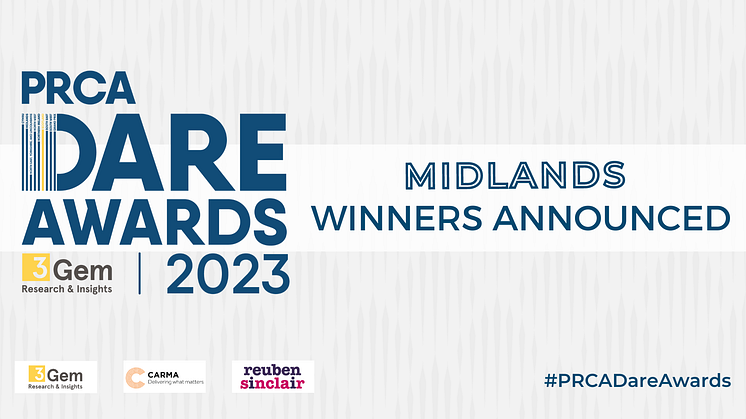 Winners of PRCA DARE Awards 2023 Midlands announced