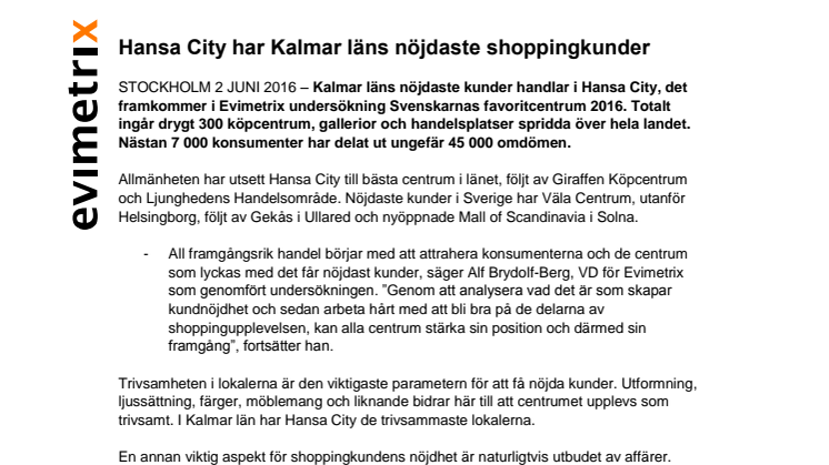 Vad tycker shoppingkunderna i Kalmar län