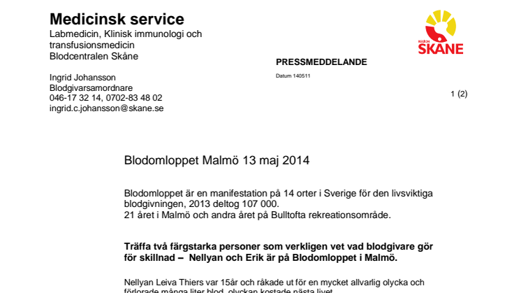 Blodomloppet Malmö 13 maj 2014