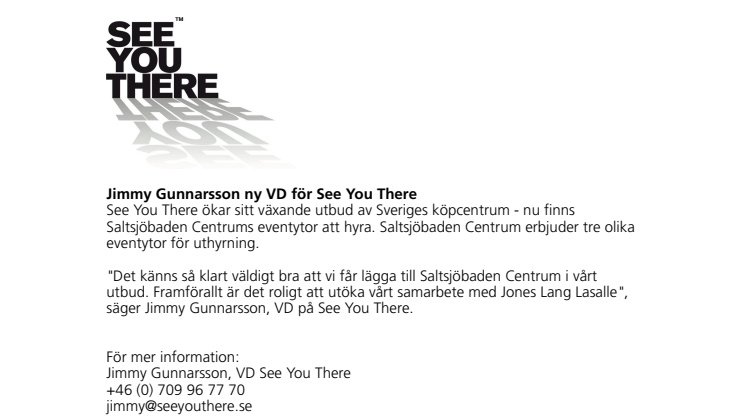 Saltsjöbaden Centrum inleder samarbete med See You There