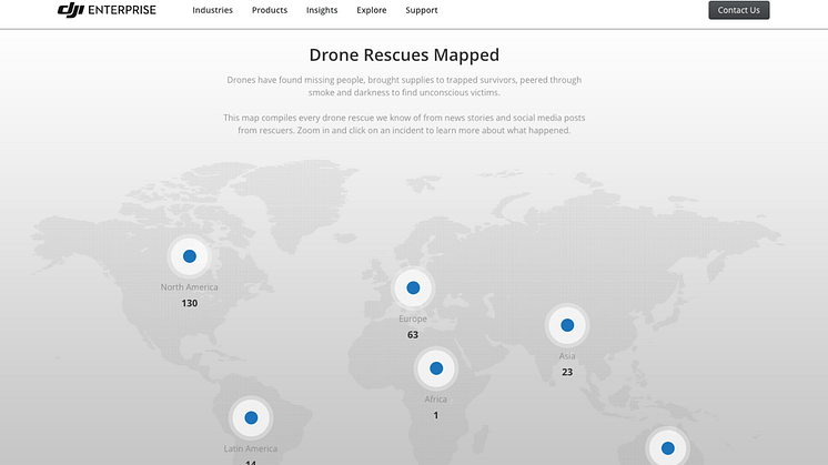 New DJI Drone Rescue Map Tracks Drone-Assisted Rescues Worldwide