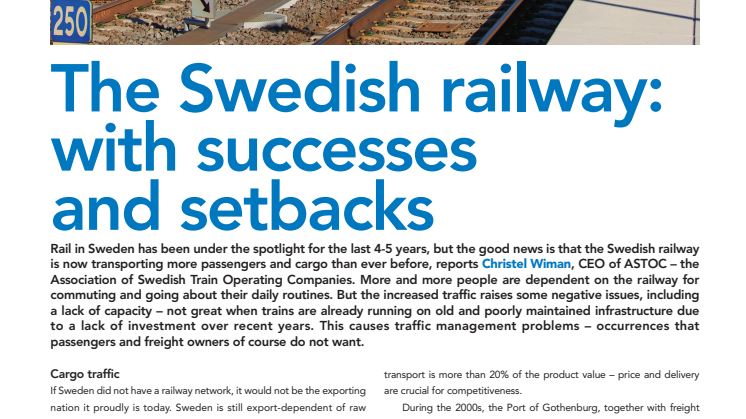 The Swedish railway: with successes and setbacks