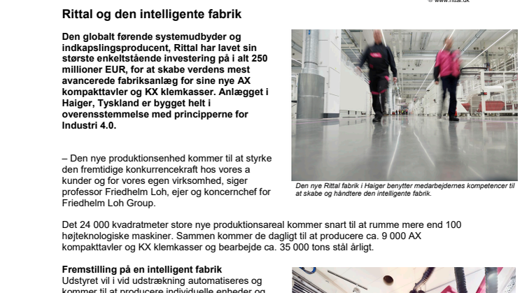 Rittal og den intelligente fabrik