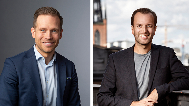 Emil Lundström, vd SBC (t.v) och Daniel Larson, vd Nabo (t.h)