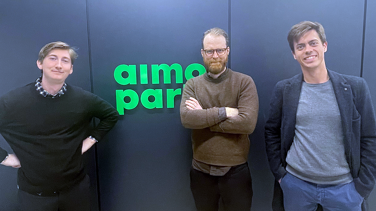 Adrian Bratteby, Anders Lindén och Sven Hellsten på Aimo Partner Integration Team.
