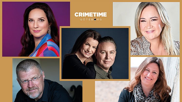 Sofie Sarenbrant, Lars Kepler, Malin Persson Giolito, Deon Meyer och Elly Griffiths är klara för Bokmässans Crimetime-tema.