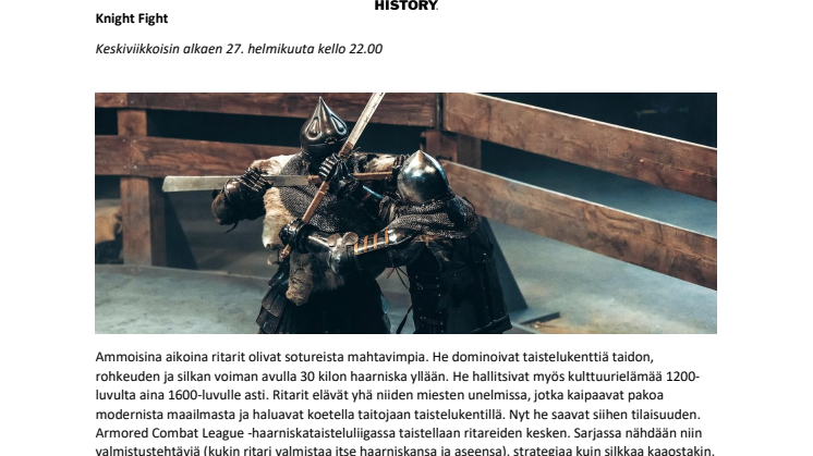 HISTORY ohjelmatiedot, helmikuu 2019