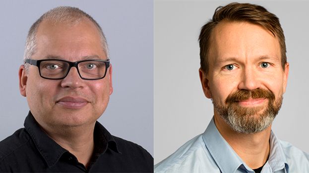 Christer Karlsson och Oskar Laurin. Foto: Anders Lennver, Umeå universitetsbibliotek / Anna Molander