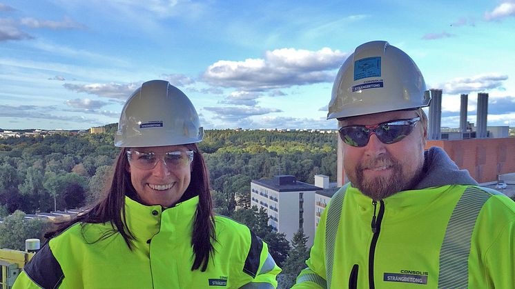 Säkerhetsvecka för kollegor på montage Strängbetong