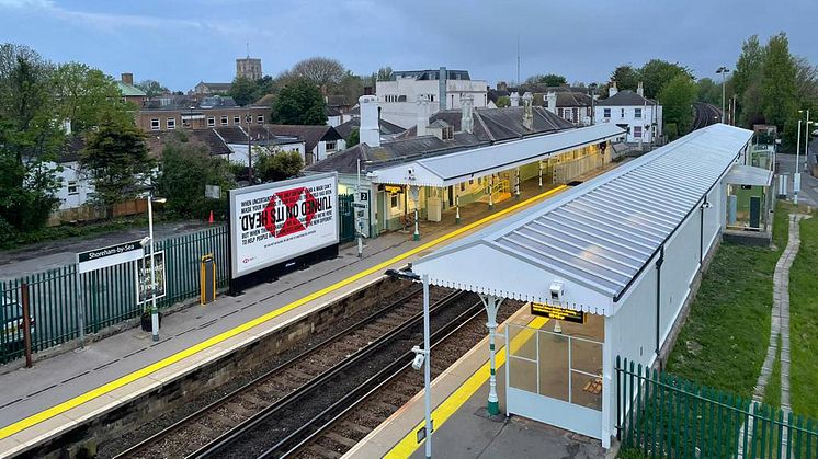 New platform canopies at Shoreham-by-Sea station - picture, Network Rail