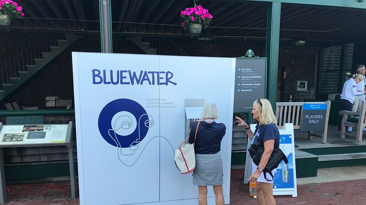 Bluewater pure water is proving a hydration 'ace' at the Newport, RI, International Tennis Hall of Fame tennis tournament