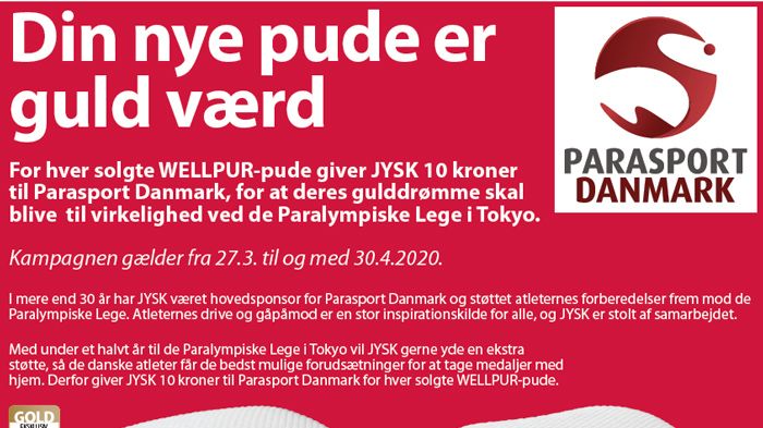 JYSK støtter Parasport Danmark med ny kampagne