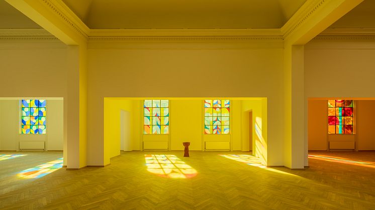 Alexander Tovborg, Church Windows (nature), 2023. Dea Madonna Baptismal Font, 2023.  