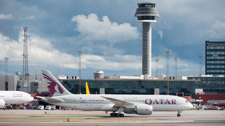 Qatar Airways utökar på Stockholm Arlanda Airport