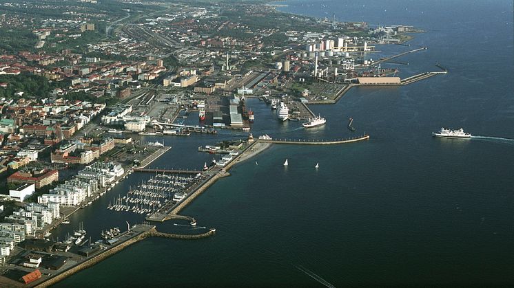 Flygbild Norra Hamnen norr