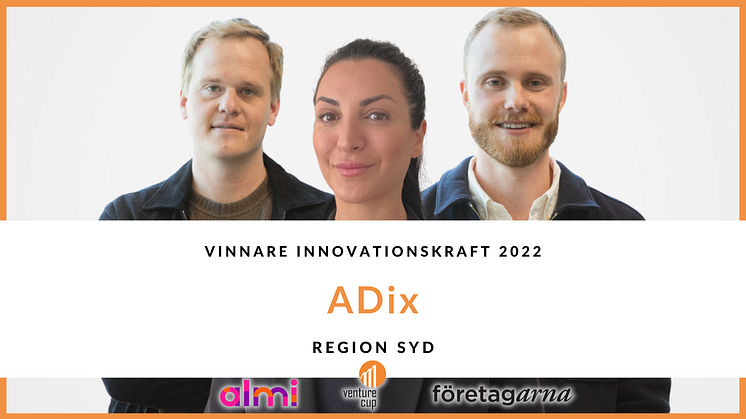 Vinnare av Innovationskraft 2022 Region Syd: ADix!