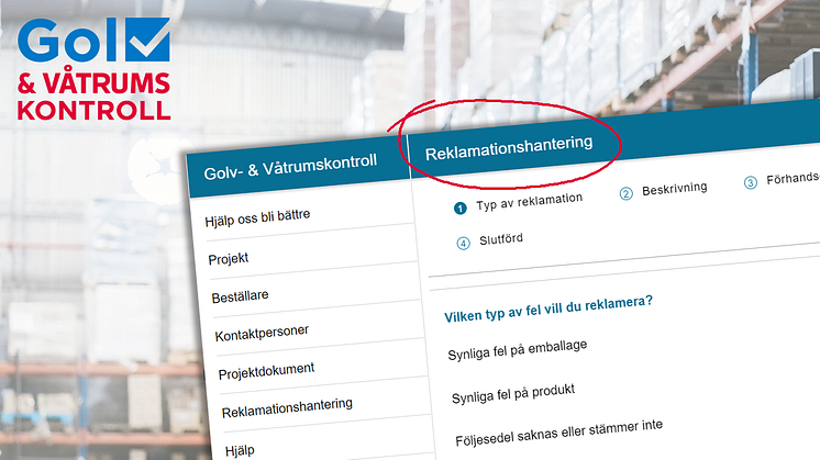 Enkelt att hantera reklamationer i appen Golv- & Våtrumskontroll