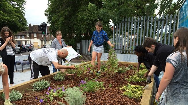 A community gardening partnership flourished at nearby Thameslink station Elstree and Borehamwood