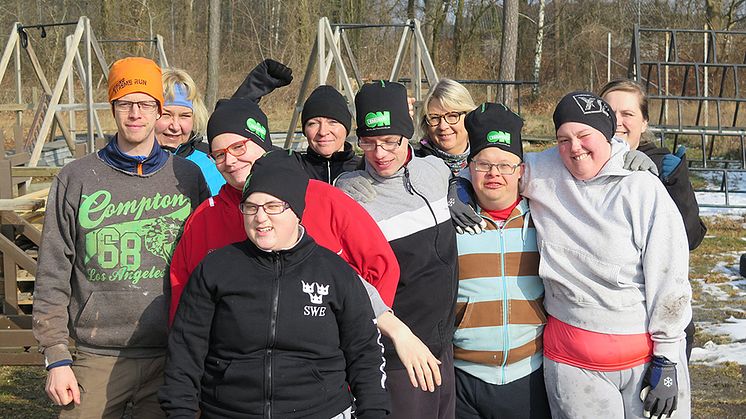 Delar av gänget som ska vara med i Toughest Family Foto: Sölvesborgs kommun