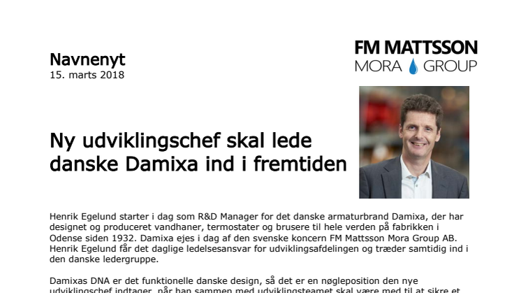 Ny udviklingschef skal lede danske Damixa ind i fremtiden