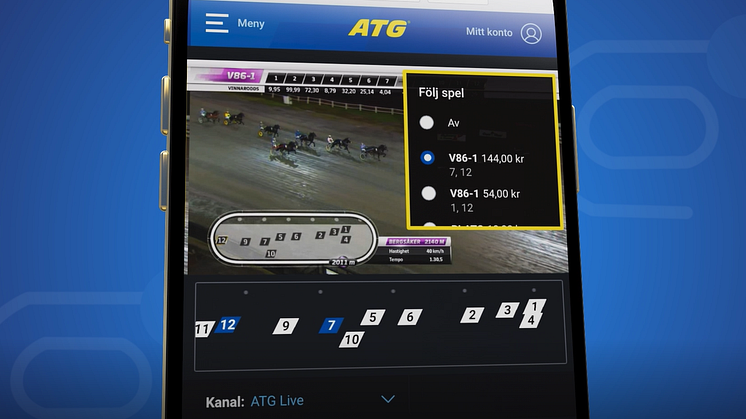 Nyhet: "Följ spel” - se dina spelade hästar live i loppgrafiken