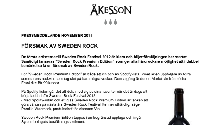 Försmak av Sweden Rock