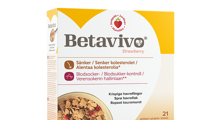 Betavivo Strawberry krispiga havreflingor