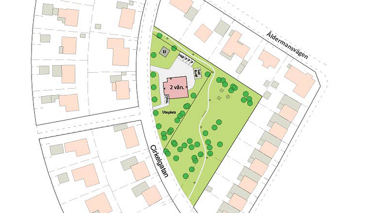 Detaljplanen innebär möjlighet att skapa ett gruppboende för sex personer i en 2-våningsbyggnad.