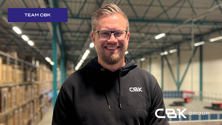 Photo: Tom Fredrik Holter, Logistics Manager, in CBK's warehouse at Skedsmokorset.