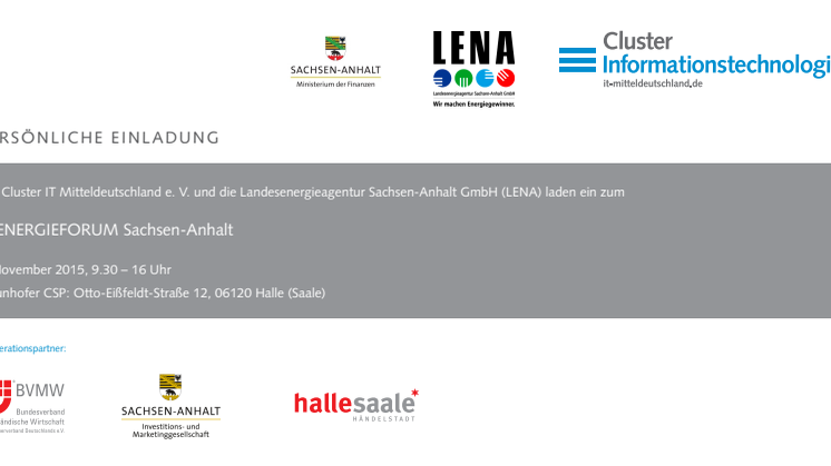 Einladung 5. ENERGIEFORUM Sachsen-Anhalt