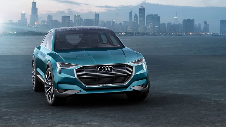 Audi e-tron quattro concept - static front right side - electric green