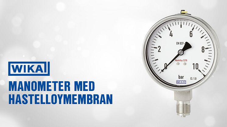 Manometer med hastelloymembran från WIKA