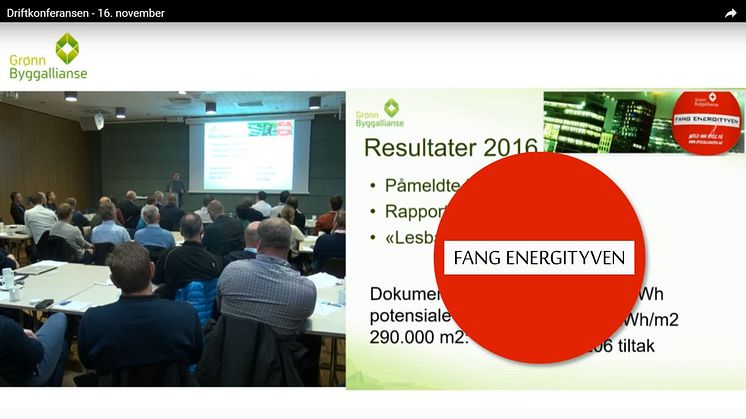 Se opptak fra Driftskonferansen, der Erik A. Hammer forteller om resultatene fra Fang Energityven. 
