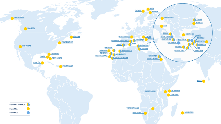 Discover Airlines route network Summer 2024