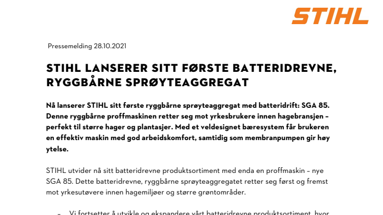 STIHL LANSERER SITT FØRSTE BATTERIDREVNE, RYGGBÅRNE SPRØYTEAGGREGAT.pdf