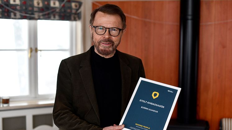 Björn Ulvaeus -stolt ambassadör för Missing People. Foto: Urban Andersson