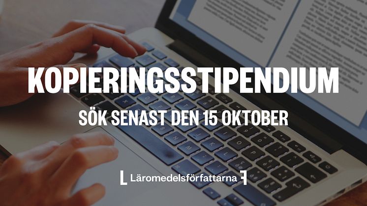 Nu kan du söka kopieringsstipendium