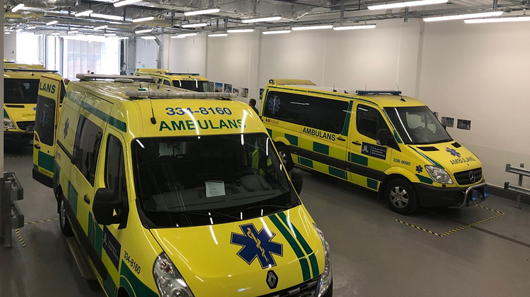 Möt människorna bakom den största flytten i DS historia sedan 1964. Här ser ni nya ambulanshallen. Foto: Marianne Lagerbielke