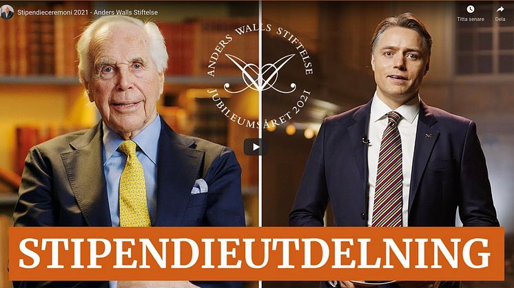 Se stipendieutdelningen i efterhand!