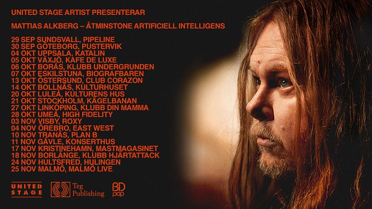 ​Mattias Alkberg – Nytt album och stor höstturné