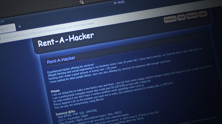 Im Darknet werden illegale Dienste für Cyberangriffe angeboten. „Cybercrime-as-a-Service“ entwickelt sich zum Trend. Foto: infokontor 
