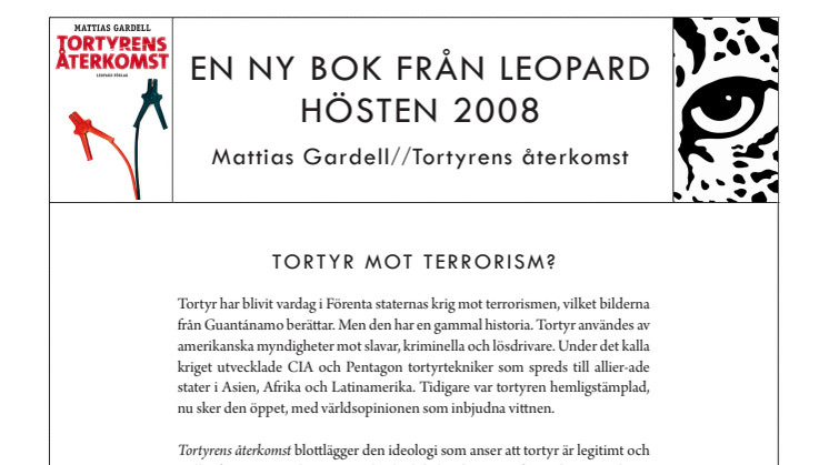 Ny bok av Mattias Gardell