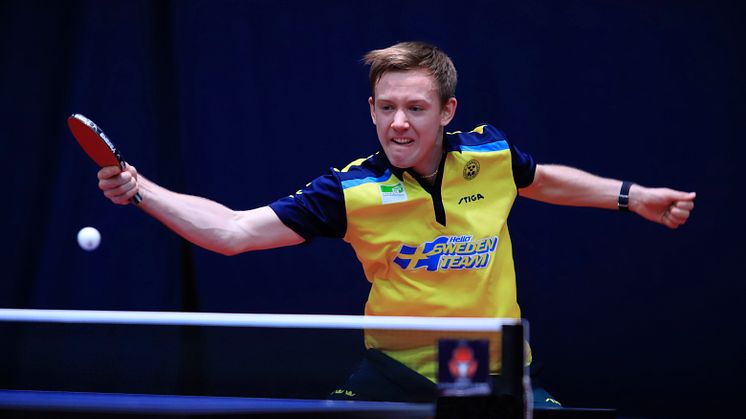 Landslagsspelaren Elias Ranefur är en av åtta spelare som gör upp i den första deltävlingen av Pro Series. Foto: ITTF