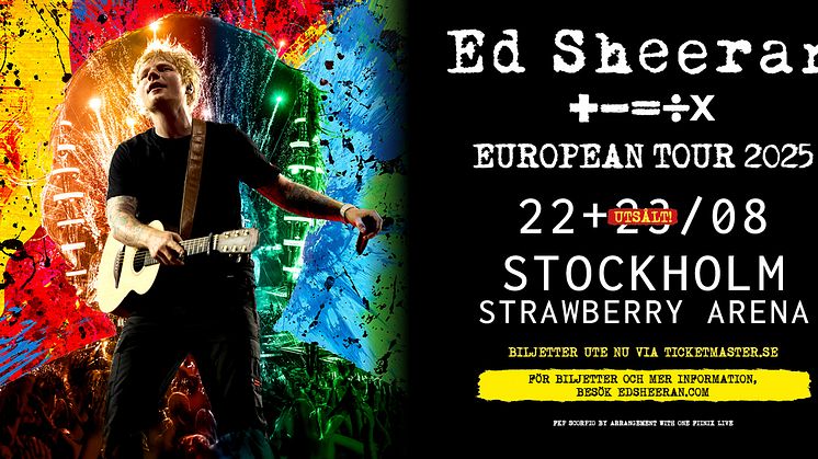 Högt tryck vid biljettsläpp — extrakonsert med Ed Sheeran släpps idag