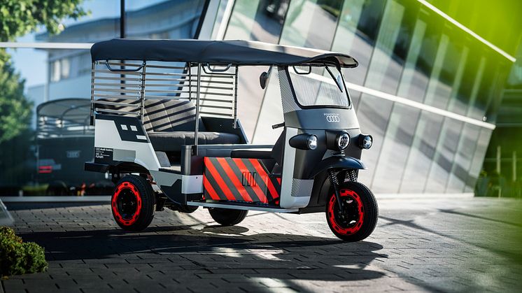 Audi rickshaw med second-life elbilsbatterier