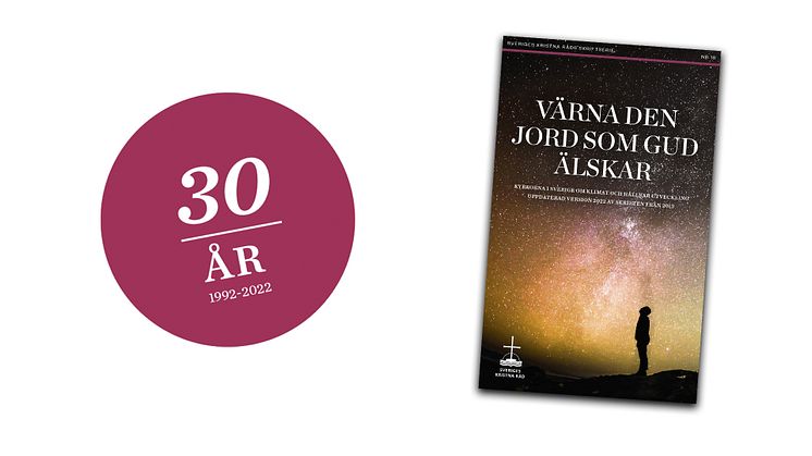 Sveriges kristna råd fyller 30 år och firar med gudstjänst och seminarier och släpper i sambandet med detta också en uppdaterad klimatskrift.